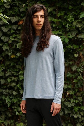 Koszulka lniana męska długi rękaw