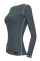 Koszulka damska z długim rękawem Merino Wool, BAZÓWKA