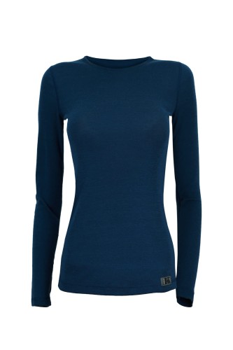 Koszulka damska z długim rękawem Merino Wool Bazówka MM