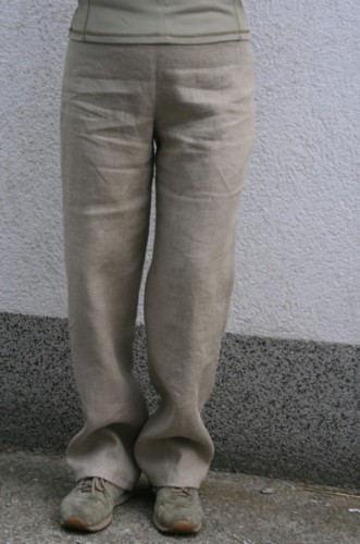 lniane-spodnie-Proste-przód